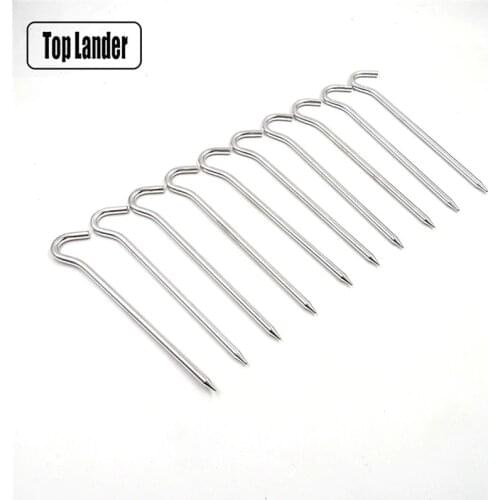 10pcs 18cm Aluminum Alloy Tent Nails Pegs Tent Stake Ground Hook Pin Tent Pegs Outdoor Camping Awning Tent Tarp Accessories