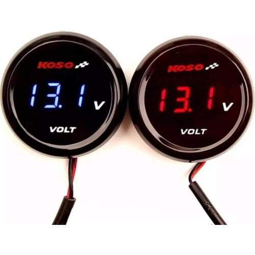 Koso Round Voltmeter Voltage Meter Gauge Motorcycle Mini LED Digital Instruments For Yamaha XMAX 250 300 NMAX