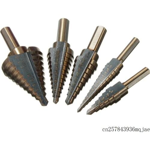 10Sets Drill Bit Set Multiple Hole 50 Sizes Step Drill Bit Set + Aluminum Case