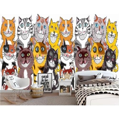 3d wall murals wallpaper for living room Modern simple creative cute cat children room home decor photo wallpaper for walls 3 d
