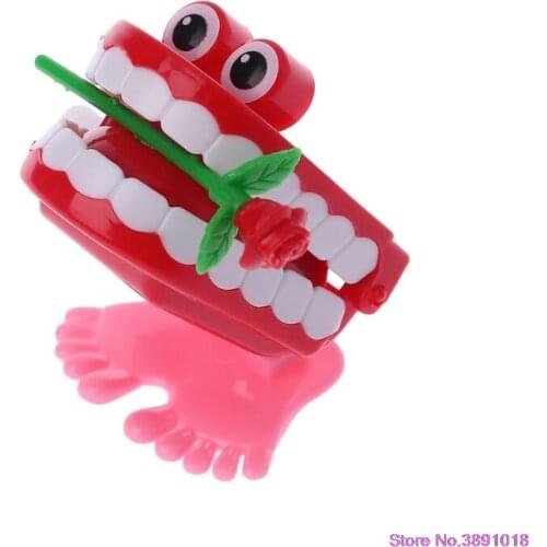 New Clockwork Jumping Denture Rose Education Mechanical Toys Desktop Cute Decoration