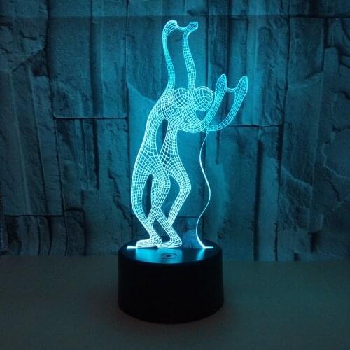 New Type Of 3d Light Waving Color Touch Led Usb Vision Night Light Childrens room decoration 3D Desk Lamp