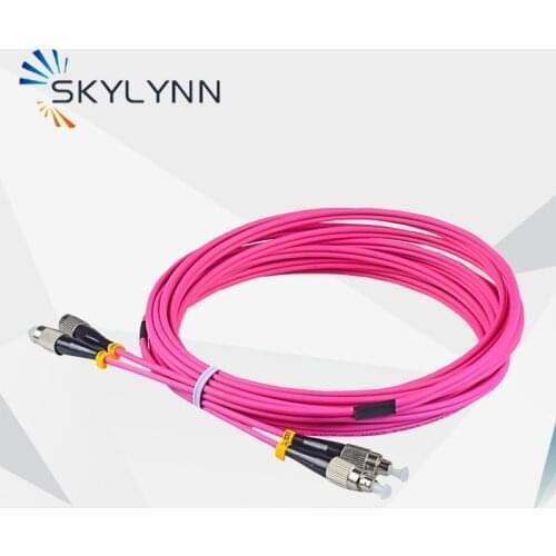 50PCS 1 Meter Length FC/UPC-FC/UPC Duplex 2.0mm Multi Mode OM4 Fiber Optic Patch Cable With Purple LSZH Jacket Jumper Cord