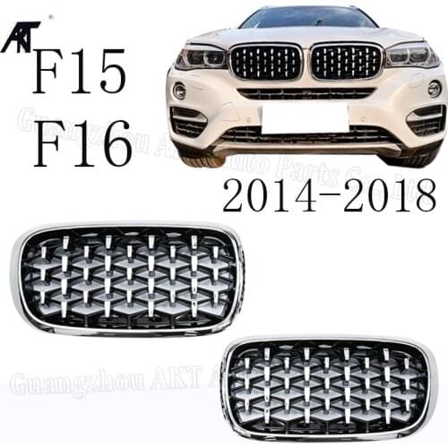 Pair Gloss Matt Carbon Black 3 Color Front Kidney Grille For BMW X5X6 F15F16 2014 2015 2016 2017 2018