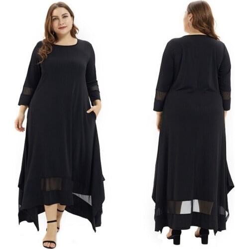 Plus Size A-line Dubai Kaftan Dress Muslim Abaya Women Arabic Net Turkey Islam Prayer Caftan Marocain Dresses Islamic Clothing