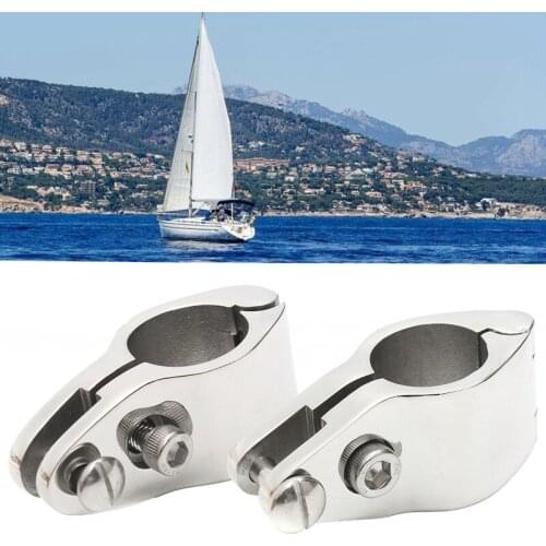 22/25mm 316 Stainless Steel Fitting Boat Bimini Top Hinged With 2 Screws Jaw Slide Easy Install Marine Hardware