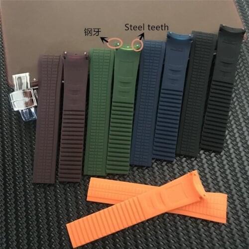 Silicone Rubber Watchband 21mm For Patek strap for Aquanaut Philippe belt series 5164a 5167a-001 Watch band metal pin