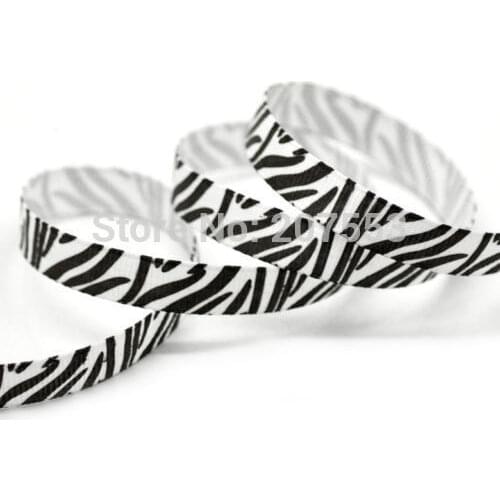 3/8"(9mm) 100yards Grosgrain Ribbon Printed Zebras Design For Wedding Crafts Free Shipping