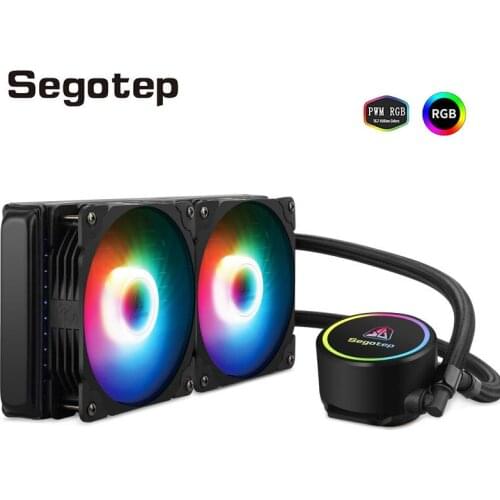 Segotep PC Cooler RGB PWM Fan CPU Water Cooler For Computer Radiator LGA 2011-v3 2066 AM4 1150 1151 CPU Liquid Cooling
