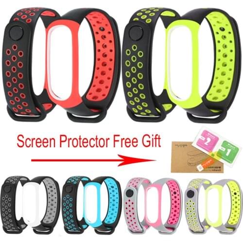 Sport Mi Band 3 Strap wrist strap for Xiaomi mi band 3 sport Silicone Bracelet for xiaomi Mi band 3 band3 smart watch bracelet