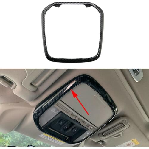 Carbon Fiber Front Head Reading Light Lamp Cover Trim Fit For Subaru Forester SK 2019 2020 Accessories