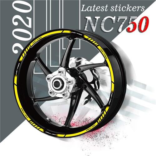 20 Pcs Motorcycle tyre Sticker Custom wheel reflective decoration Moto inner tire stickers decals For HONDA NC750 nc750 nc 750