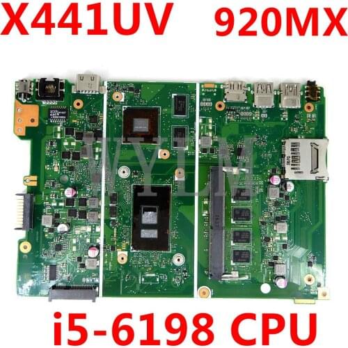 X441UV 920MX i5-6198CPU mainboard REV 2.1 For ASUS X441UV X441U X441 laptop motherboard 90NB0C80-R00020 Free Shipping