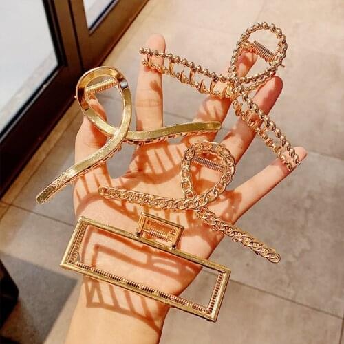 Woman Metal Hair Claws Chic Barrettes Hairclips Hairpins Ladies Hairgrip Headwear Girls Ornaments Crab Hair Clips Accessories