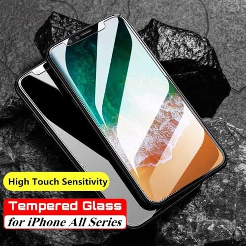 Tempered Glass For iPhone X XS MAX XR 4 4s 5 5s SE 5c Screen Protective Film For iPhone 6 6s 7 8 Plus X 11 12Pro Glass Protector