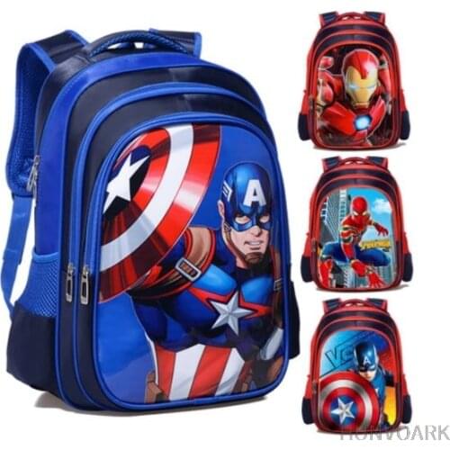 Iron Man Captain America Boys Girls Children Kindergarten School bags Teenager Kids Schoolbags Student Backpack