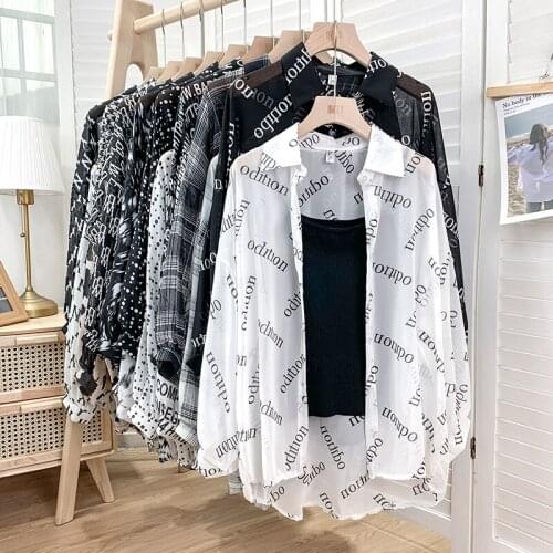 Women Shirts 2021 Chic Ladies Streetwear Loose Shirt Female Outfit Girls Tops Long Hiphop Oversize Letter