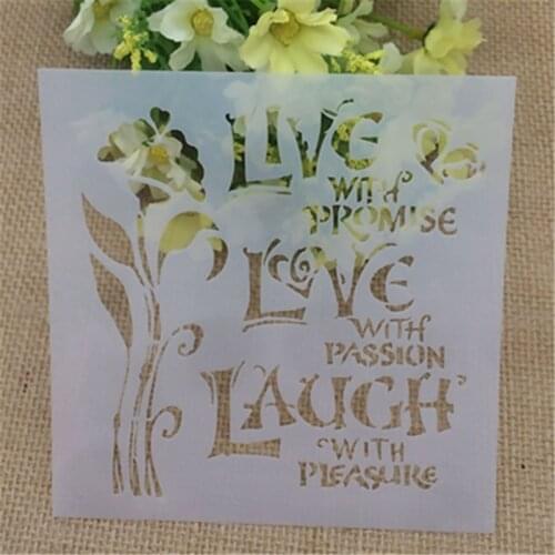 1 Sheet love Layering Stencils for DIY Scrapbooking/photo album Decorative Embossing DIY Paper Cards Crafts