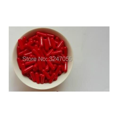1000pcs/lot Red Empty Medicine Capsule Shells, DIY Gelatin Cosmeti Mask Storage Bottle, Various Powder Refillable Container