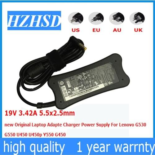 19V 3.42A 5.5x2.5mm new Original Laptop Adapte Charger Power Supply For Lenovo G530 G550 U450 U450p Y550 G450