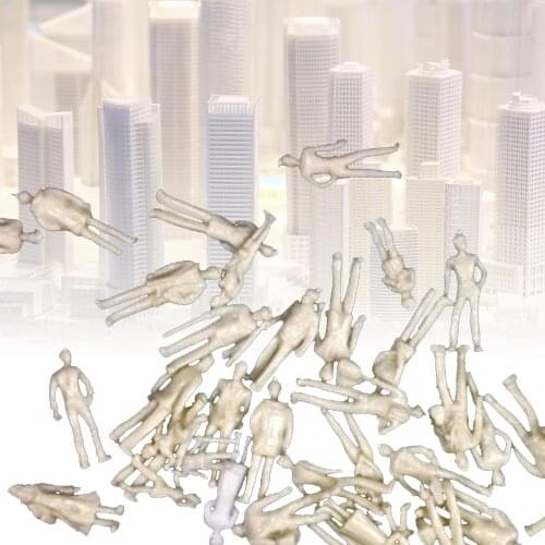 50/100Pcs 1:100 25mm Scale Mixed Model Railway Train People Figures Miniature Children Toys Birthday Christmas New Year Gift