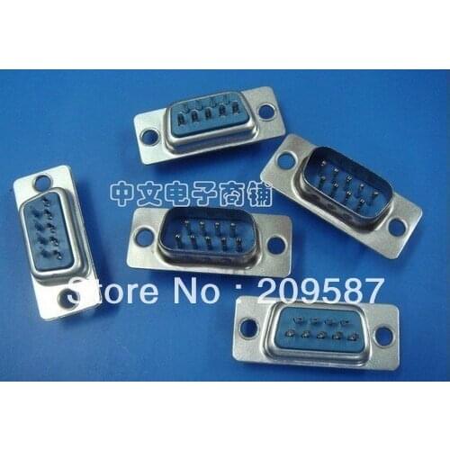 50pcs 9 Pin D-SUB Male DB9M Solder Type Connector DB9