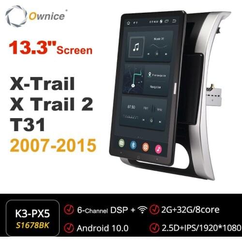 Ownice Auto Rotatable 1920*1080 13.3" Android Car Multimedia for Nissan X-Trail X Trail 2 T31 2007 - 2015 Car Radio Audio