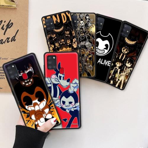 Case For Samsung Galaxy A51 A71 A21s A31 A32 5G A41 A12 A11 A72 A52 4G A02s Black Soft Phone Coque Funda Bendy The Ink Machine
