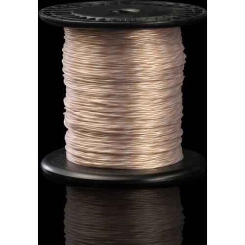 D47 6N OCC Copper & 6N OCC Silver-Plated Copper 23AWG PE Insulation Earphone Cable DIY Bulk Wire