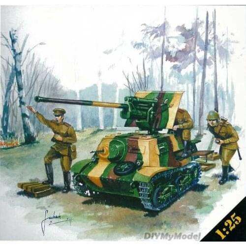 DIYMyModeI Russian zis-30 light tank fighter DIY Handcraft Paper Model KIT Handmade Toy Puzzles Gift Movie props