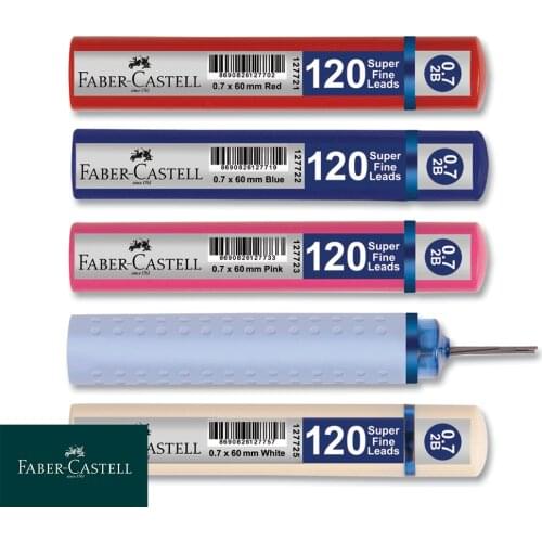 Faber-Castell Grip Super Fine Leads Min, 2B, 0.7 x 60 mm pack of 120