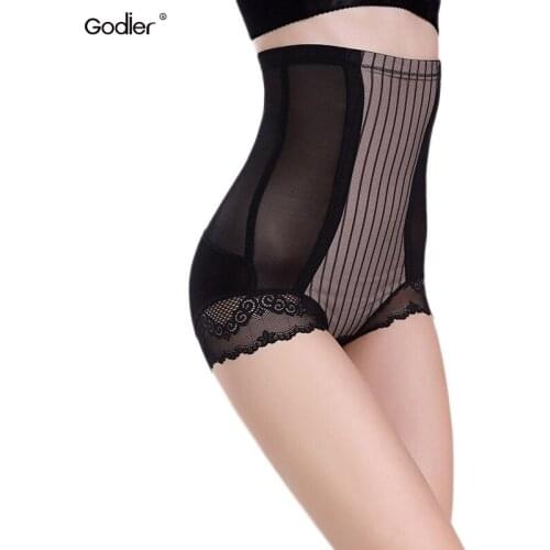 Godier Sexy Beauty Slimming Pants Lace Postnatal Body Shaper Comfortable Fabric Waist Control Panties Butt Lifter Body Corsets