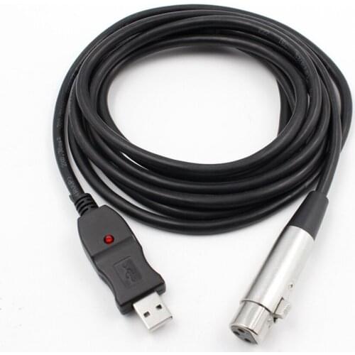 JABS 3M USB Male to XLR Female Microphone USB MIC Link Cable New
