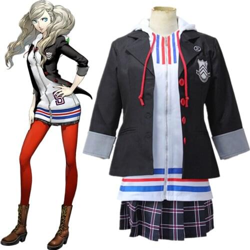 Game Persona 5 The Animation Cosplay Costumes Ann Takamaki Cosplay Costume Uniform Halloween Carnival Party Women Girls Costume
