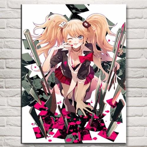 Modular Home Decor Pictures Nordic Canvas Printed Poster Danganronpa Enoshima Junko Anime Manga Painting Art Wall For Girls Room