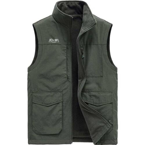 New Fashion Double Side Warm Vest Men Casual Plus Size Loose Baggy Waistcoat Streetwear Sleeveless Jacket Clothing