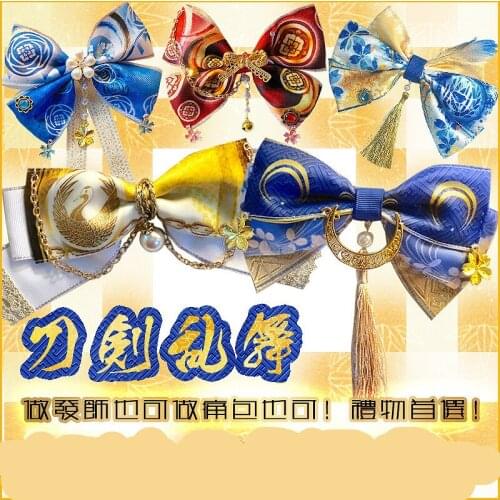 New Touken Ranbu Online Kashuu Kiyomitsu Bow bowknot Clip haripin Cosplay Party christmas cosplay cos Gift