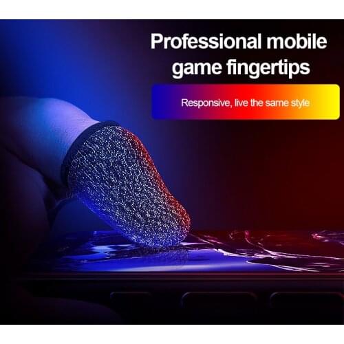 Anti-sweat Finger Cots King Glory Anti-skid Walking Artifact-18 Needle Silver Fiber Finger Cots For Apple/xiaomi Smartphone