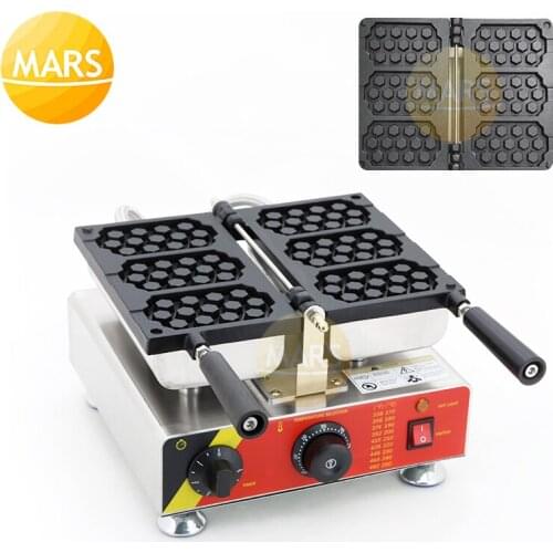 Commercial Mini Honey Comb Shape Bubble Waffle Stick Machine Electric 220v 110v Flip Waffle Pop Maker Iron Pan For Kitchen