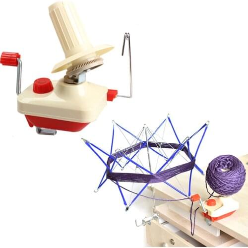 Hand Operated Wool Winder Holder String Ball Coiler for Yarn Fiber Winding Machine Yarn Fiber Winder Machine Sewing Accessories