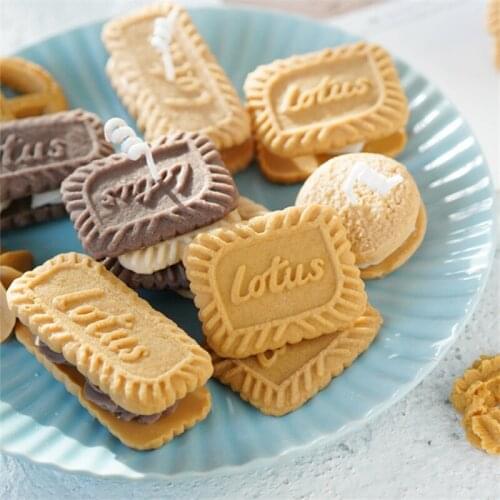 Sandwich Biscuit Scented Candle Silicone Mold Simulation Modeling Candle Diy Plaster Baking Cake Mold Cake Decorating Tools