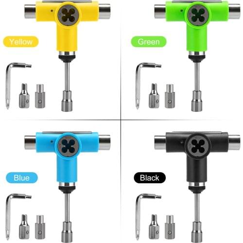 Skateboard T Tool Skate All in One Tool and T type Wrench Screwdriver Multifunctional Longboard T Tool
