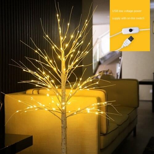 90cm Height LED Birch Tree Light 60LEDs USB Operated with Switch LED Landscape Light Decor for Home Party Wedding Christmas D30