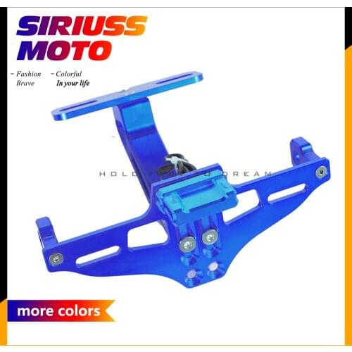 Universal CNC Motorcycle Adjustable License Number Plate Frame Holder Bracket Mount for BMW S1000RR S1000R F800R F800S K1200 S R