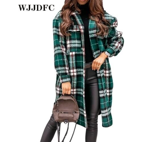 WJJDFC Women's Plaid Coats