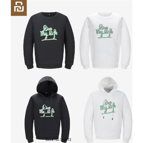 Youpin Instant me cartoonist joint name round neck Hooded Men woman Sweatshirt Couple Fashion loose print Long sleeve T shirt