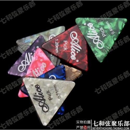 18 Pcs Mix Color Big Triangle Celluloid Guitar Picks Plectrum (6 kind Thickness)