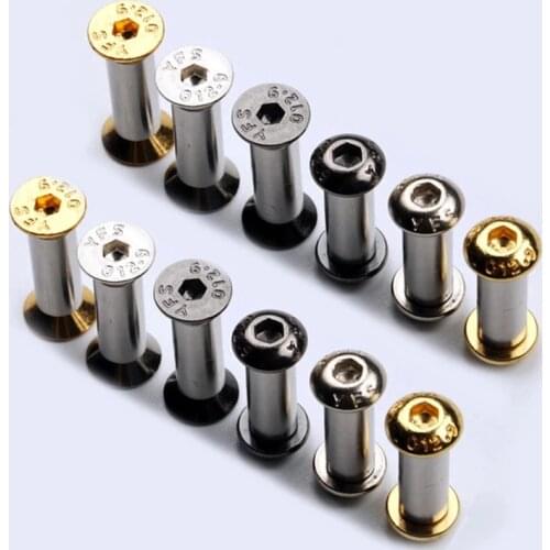 2Pieces M4 Knives screw Rivet For DIY tools material Knife handle plate Fastening Plum style Furniture processing screw