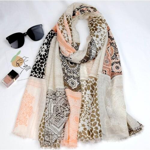 2021 Fashion Newest Printed Pattern Cotton Scarf Shawls Wraps Hijabs 10pcs/lot