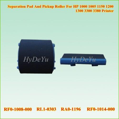 5sets RF0-1008-000 RL1-0303 RA0-1196 PickUp Roller + RF0-1014-000 Separation Pad for HP 1000 1150 1200 1300 3300 3380 Printer
